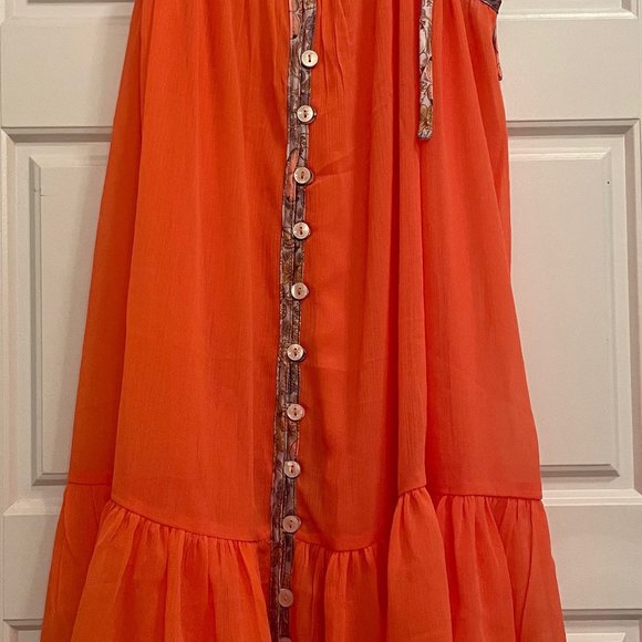 Free People Intimately Bali Sweet Nothing Slip Mini Dress, SMALL, Orange, NWOT - Picture 6 of 6